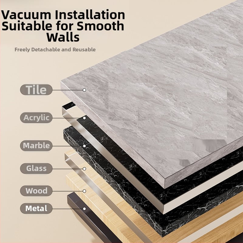 Suport prosoape cu ventuză – oțel inoxidabil și ABS, fără găuri, cu o singură bară pentru baie