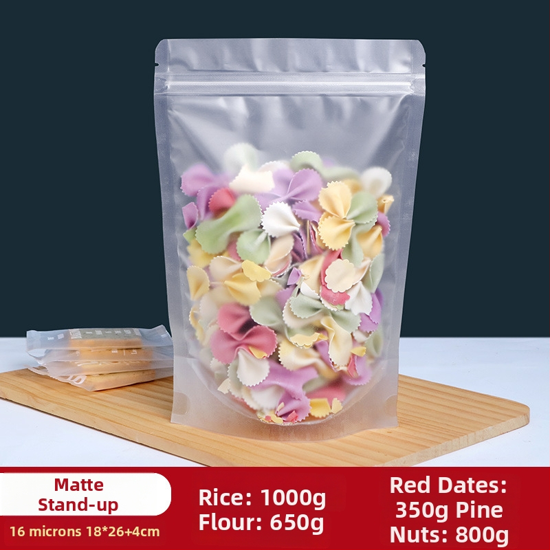 Stand-Up торба Centrino, PET-PE двойслойна опаковка, матово запечатване торба, дължина на запечатване 10–30 см, за подаръци и хранителна опаковка