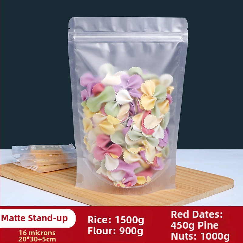 Stand-Up торба Centrino, PET-PE двойслойна опаковка, матово запечатване торба, дължина на запечатване 10–30 см, за подаръци и хранителна опаковка