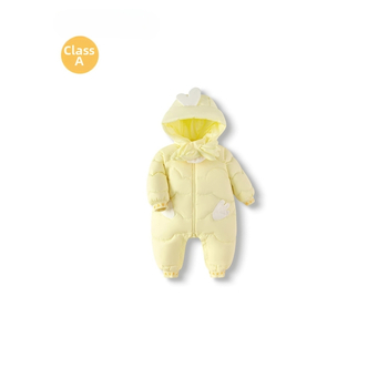 Unisex detský overal s páperím pre novorodencov, zima 2025, výplň biele páperie kačíc 91–94%, vonkajší a vnútorný materiál nylon 100%