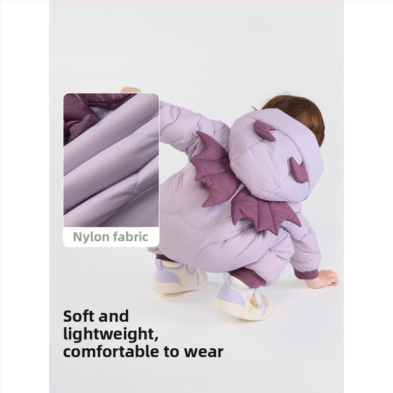 Unisex detský overal s páperím pre novorodencov, zima 2025, výplň biele páperie kačíc 91–94%, vonkajší a vnútorný materiál nylon 100%