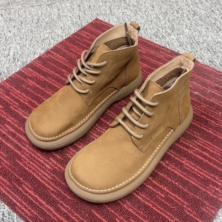 Muške Martin čizme od kože prvog sloja, vintage stil, za muškarce 18–40