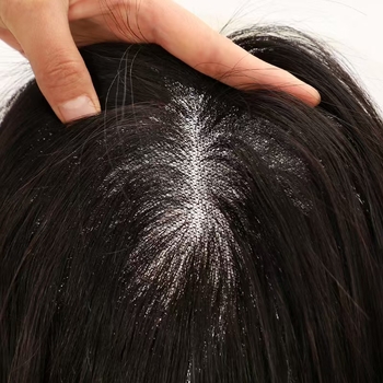 Dio peruke - ručno tkanje švicarska čipka, ravne ljudske dlake, potpuno ručno izrađeno, bojanje i trajno pogodno