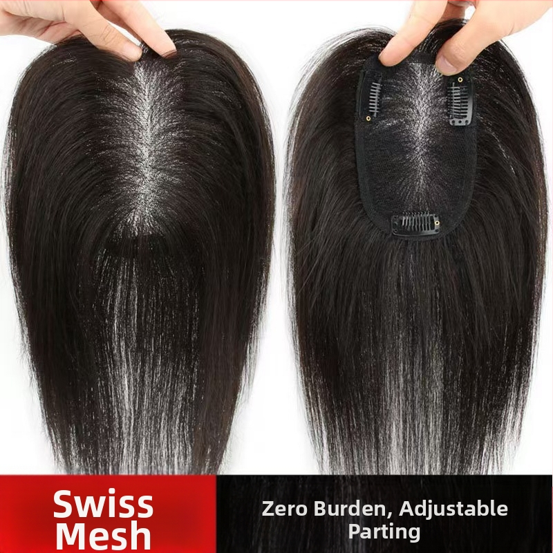 Dio peruke - ručno tkanje švicarska čipka, ravne ljudske dlake, potpuno ručno izrađeno, bojanje i trajno pogodno