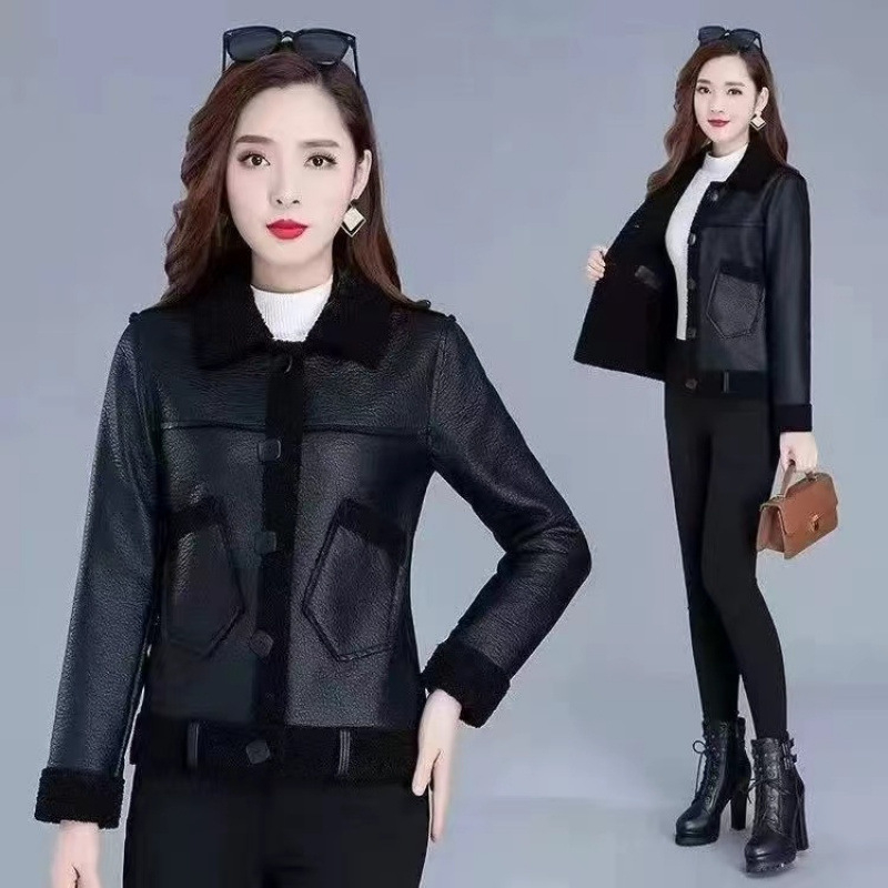 Geacă de piele pentru femei cu glugă, lungime extinsă, închidere cu fermoar, stil urban — vara 2024