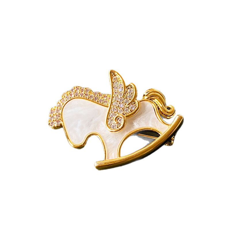 Bakrena broš za žene, znak zodijaka, ženstveni stil, elektroplatiranje, Taotian Jewelry