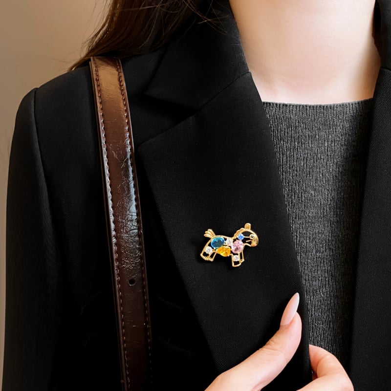 Bakrena broš za žene, znak zodijaka, ženstveni stil, elektroplatiranje, Taotian Jewelry