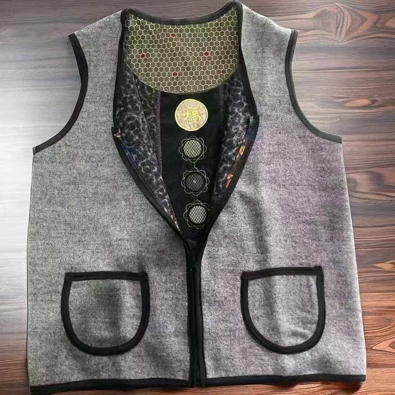 Dvostruko slojevita vesta – imitacija kašmira, zimska toplina, reljefna izrada, elegantan gradski stil, za poslovne sastanke