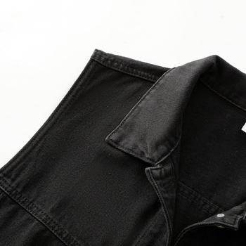 Безръкавна халтер жилетка деним/памук, градски стил, регулярен силует, пролет-лято 2024