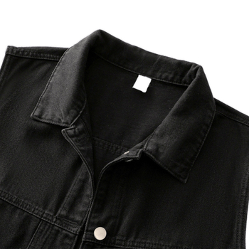 Безръкавна халтер жилетка деним/памук, градски стил, регулярен силует, пролет-лято 2024