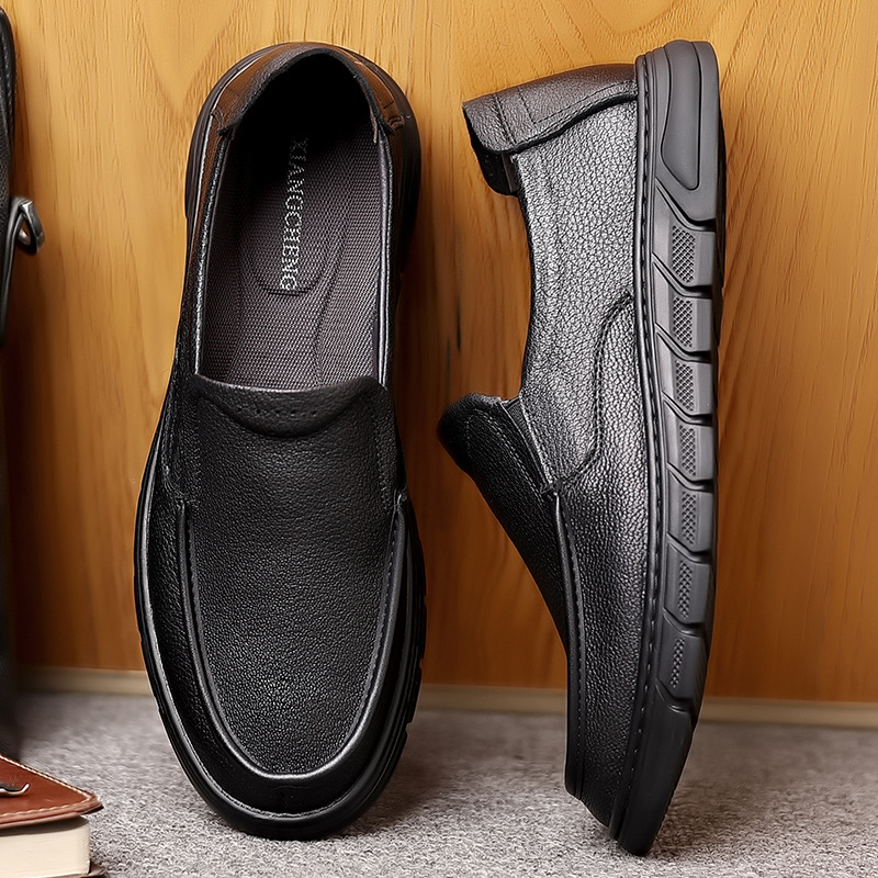 Muške cipele za vožnju od kože, slip-on, prozračne, udobne, mekana potplata, otporne na habanje