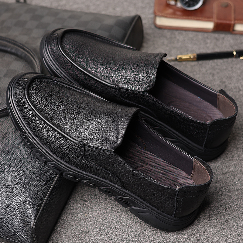 Muške cipele za vožnju od kože, slip-on, prozračne, udobne, mekana potplata, otporne na habanje