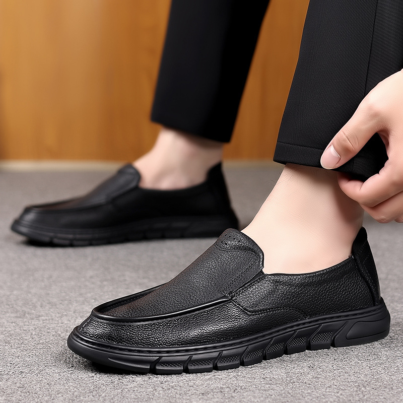 Muške cipele za vožnju od kože, slip-on, prozračne, udobne, mekana potplata, otporne na habanje