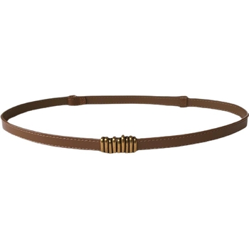 Ζώνη μέσης για φόρεμα με διπλό αγκράφα, PU δέρμα, αγκράφα από κράμα, πλάτος 2–4 εκ, ηλεκτροπλατίωση