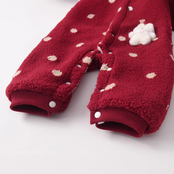 Salopetă de iarnă pentru sugari și copii mici, cu glugă, model desen animat, călduroasă, mâneci lungi, închidere frontală cu un rând de nasturi, 81–90% fibră regenerată de celuloză