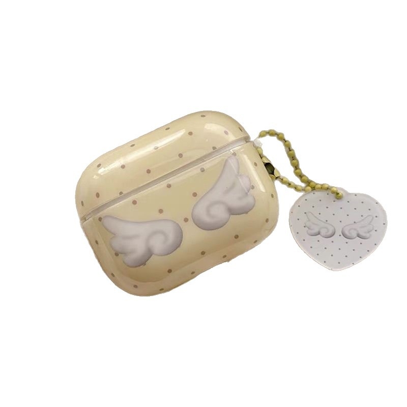 Căști AirPods Pro – husă protecție TPU, model polka-dot, carcasă rigidă cu acoperire totală, turnare prin injecție, compatibilă universal cu Apple