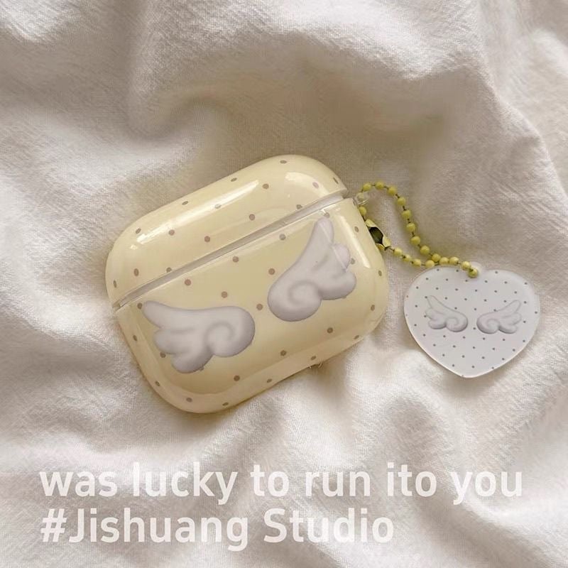 Căști AirPods Pro – husă protecție TPU, model polka-dot, carcasă rigidă cu acoperire totală, turnare prin injecție, compatibilă universal cu Apple