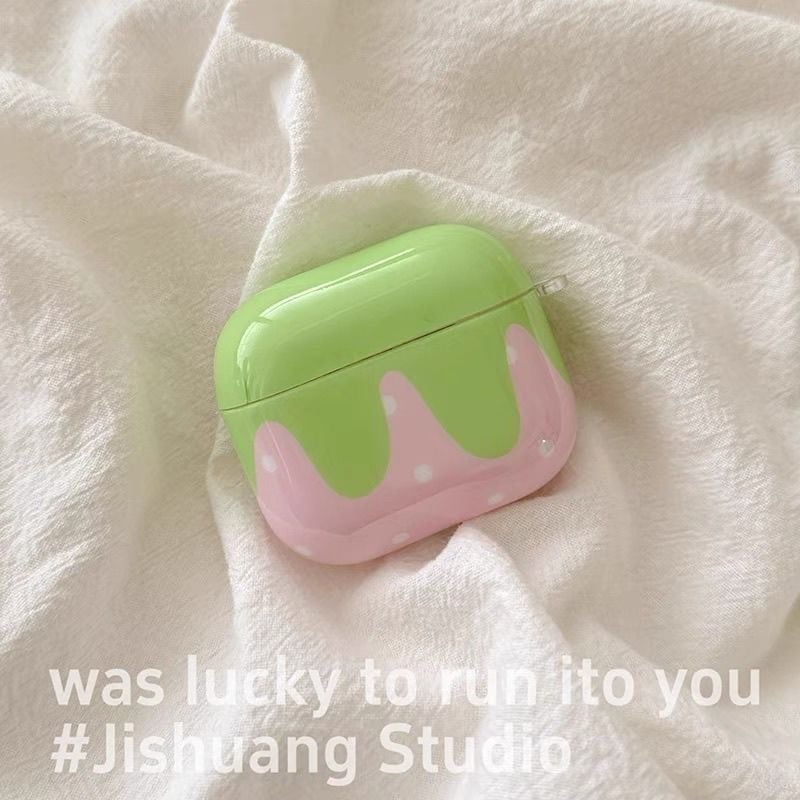 Căști AirPods Pro – husă protecție TPU, model polka-dot, carcasă rigidă cu acoperire totală, turnare prin injecție, compatibilă universal cu Apple