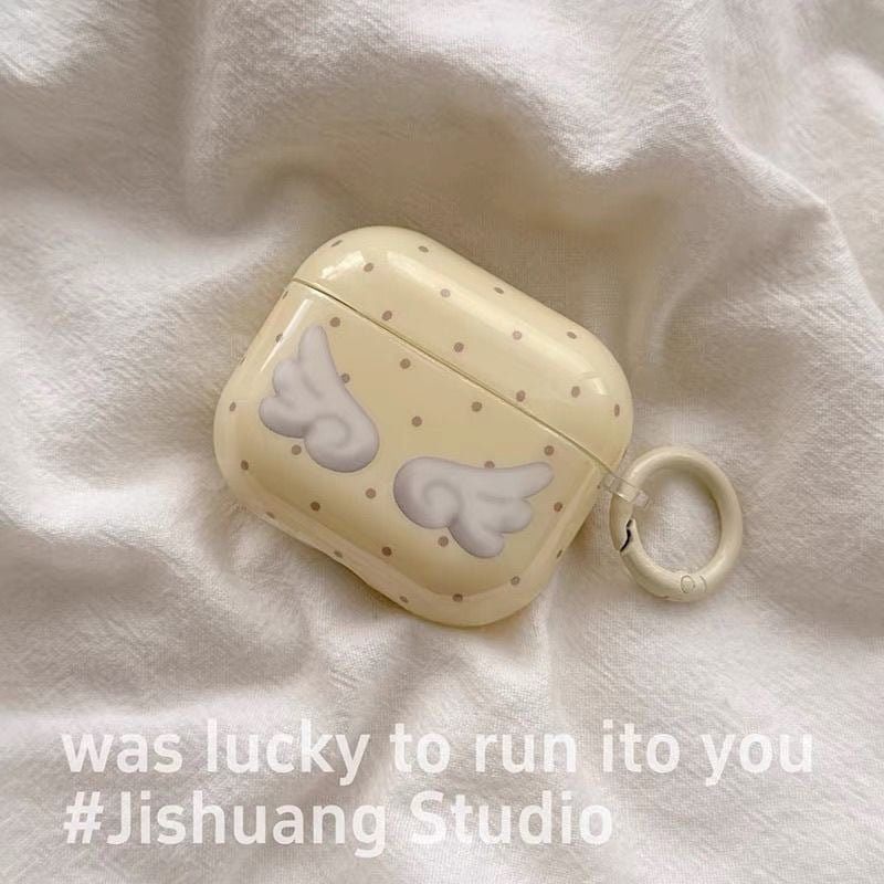 Căști AirPods Pro – husă protecție TPU, model polka-dot, carcasă rigidă cu acoperire totală, turnare prin injecție, compatibilă universal cu Apple