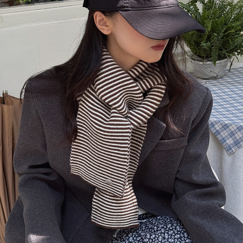 Вълнен зимен шал с Warp-knit тъкан, дълъг, елегантен, висок клас, корейски стил, запазва топлината