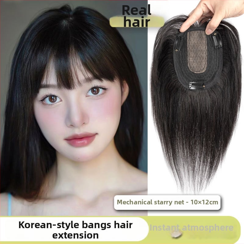 Perika od ljudskih vlasi, ravna, 10×12 mehanička mreža, može se obojati