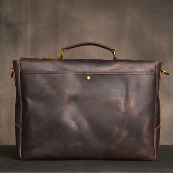 Genți de afaceri din piele naturală, piele de vită, primul strat, rezistentă la uzură, căptușeală poliester-bumbac, pentru călătorii de afaceri