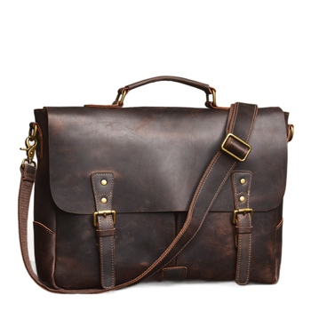 Genți de afaceri din piele naturală, piele de vită, primul strat, rezistentă la uzură, căptușeală poliester-bumbac, pentru călătorii de afaceri