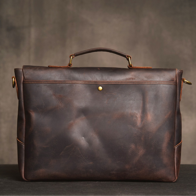 Genți de afaceri din piele naturală, piele de vită, primul strat, rezistentă la uzură, căptușeală poliester-bumbac, pentru călătorii de afaceri