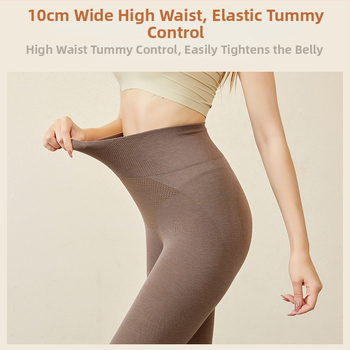 Legging termic pentru femei, talie înaltă, susținere a abdomenului și ridicare a feselor, fără cusături, din bumbac