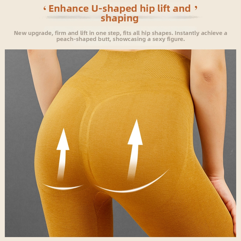 Legging termic pentru femei, talie înaltă, susținere a abdomenului și ridicare a feselor, fără cusături, din bumbac