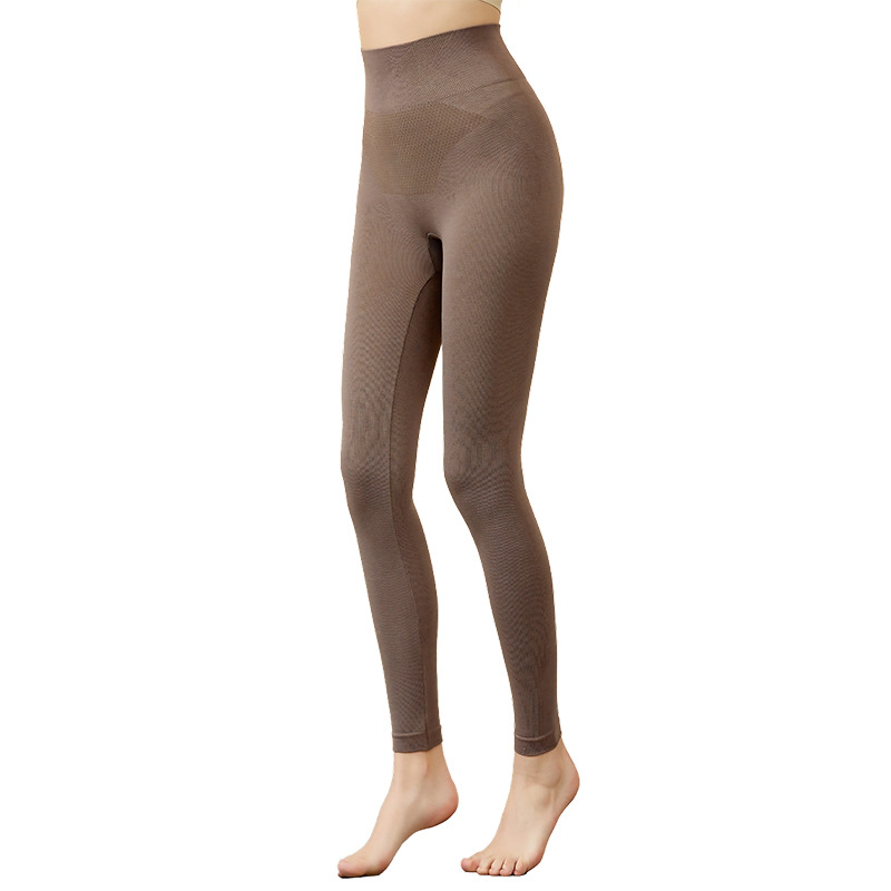 Legging termic pentru femei, talie înaltă, susținere a abdomenului și ridicare a feselor, fără cusături, din bumbac