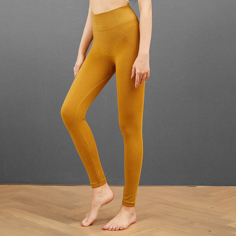 Legging termic pentru femei, talie înaltă, susținere a abdomenului și ridicare a feselor, fără cusături, din bumbac