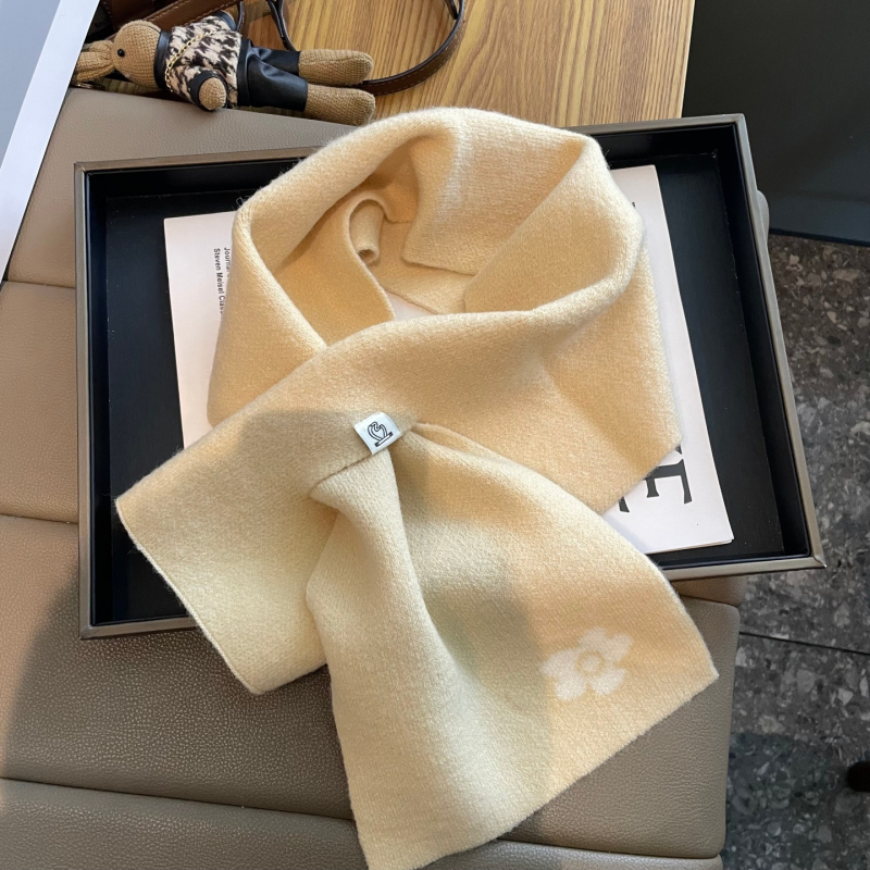 Šal s križnim dizajnom, vuneni materijal s jednostavnim prepletom, zimi zadržava toplinu, svestran gradski stil