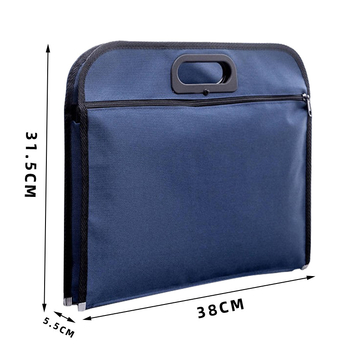 Torba za dokumente od Oxford platna sa zatvaračem, model 0024, dimenzije 315×380×55 mm