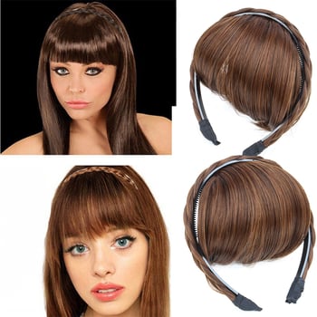 Perika s trakom za glavu i bangs, twist pletenica, visoko‑termalna vlakna, ravne šiške, bez toplog bojenja