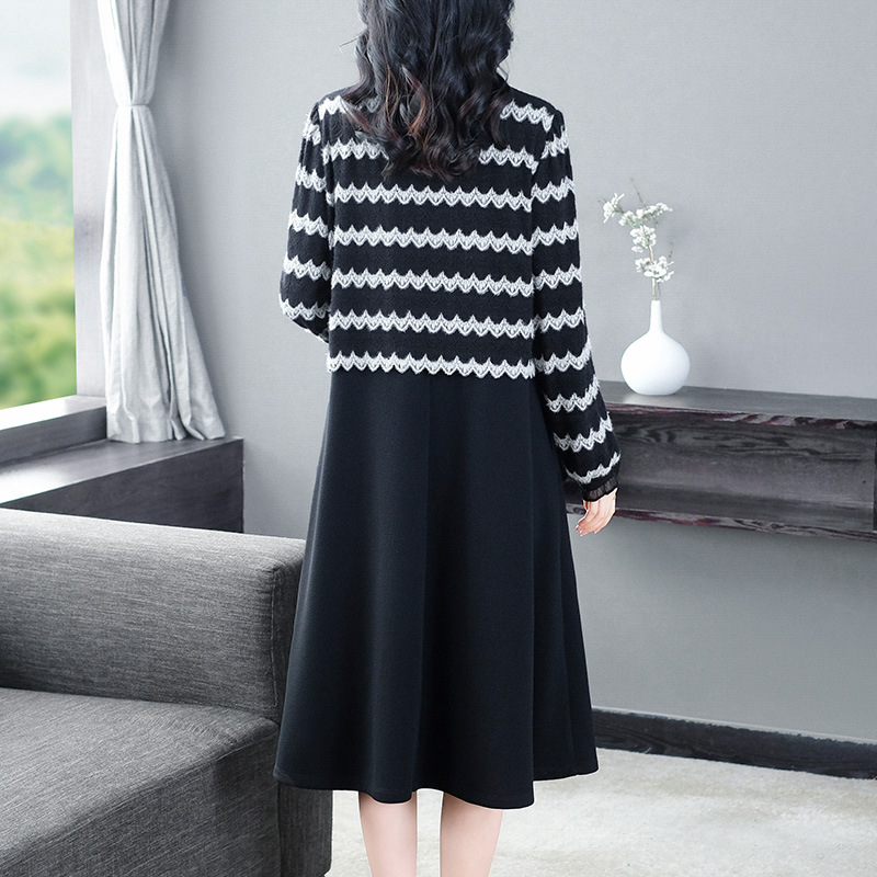 Haljina od šifona, dugi rukavi, casual gradski stil, duljina 103 cm, glavni materijal poliester 80–90%.