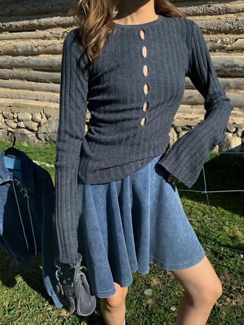 Пуловер за жени – Slim fit, кръгло деколте, дълги ръкави, едноцветен, овча кадифена материя; полиестер-спандекс смес