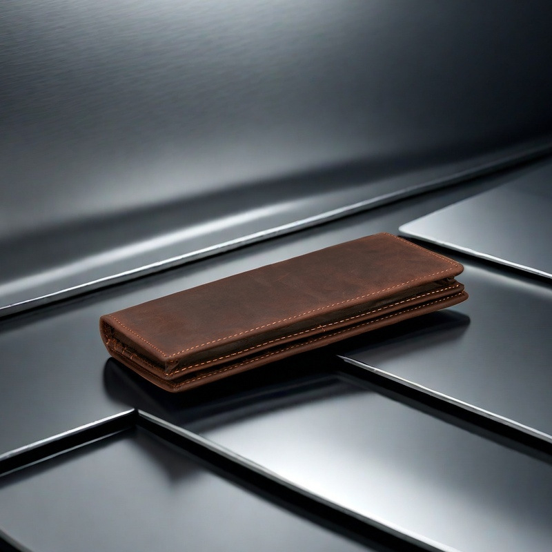 Rocktu Portofel din piele pentru bărbați, piele din primul strat, rezistent la uzură, căptușeală poliester, pentru utilizare zilnică