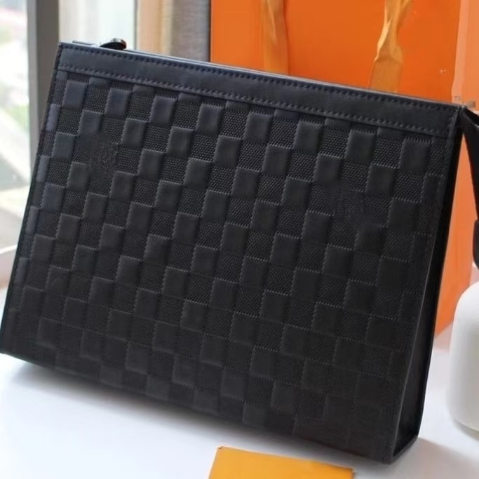 Runya muška clutch torba - PU koža, geometrijski uzorak, veliki kapacitet, odvojiva narukvica, vodootporna