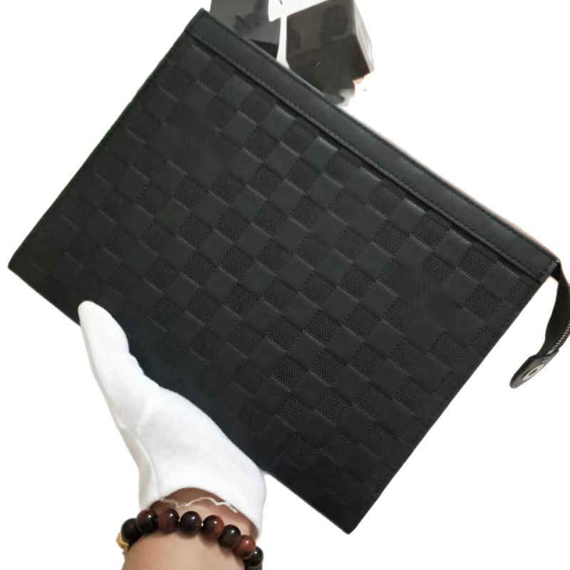Runya muška clutch torba - PU koža, geometrijski uzorak, veliki kapacitet, odvojiva narukvica, vodootporna
