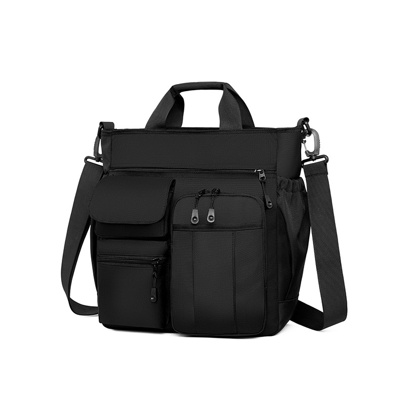 Muška crossbody torba za putovanja i poslovne prilike — Veliki kapacitet, Oxford platno, vodootporna, Više slojeva pretinaca, Kompatibilna s 14-inčnim prijenosnim računalom