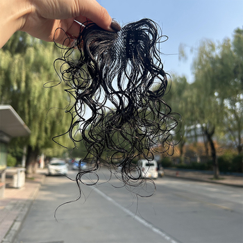 Top volumen dio kose za žene, prava ljudska kosa, ručno pletena, model 4x6 kovrčav, može se bojiti ili trajno