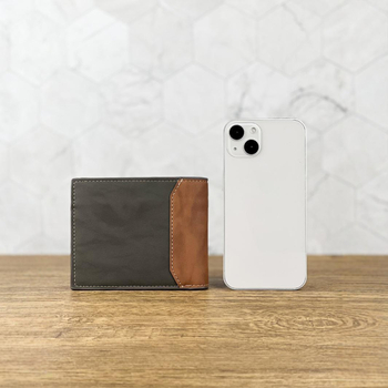 Portofel bărbați PU impermeabil, scurt, ultra-ușor 81,5 g, stil urban minimalist, pentru uz zilnic