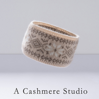 Korejskog stila pletena kašmirska traka za kosu s kariranim uzorkom, model mašna, široki rub, jesen 2025