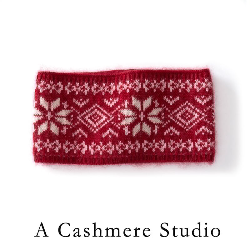 Korejskog stila pletena kašmirska traka za kosu s kariranim uzorkom, model mašna, široki rub, jesen 2025