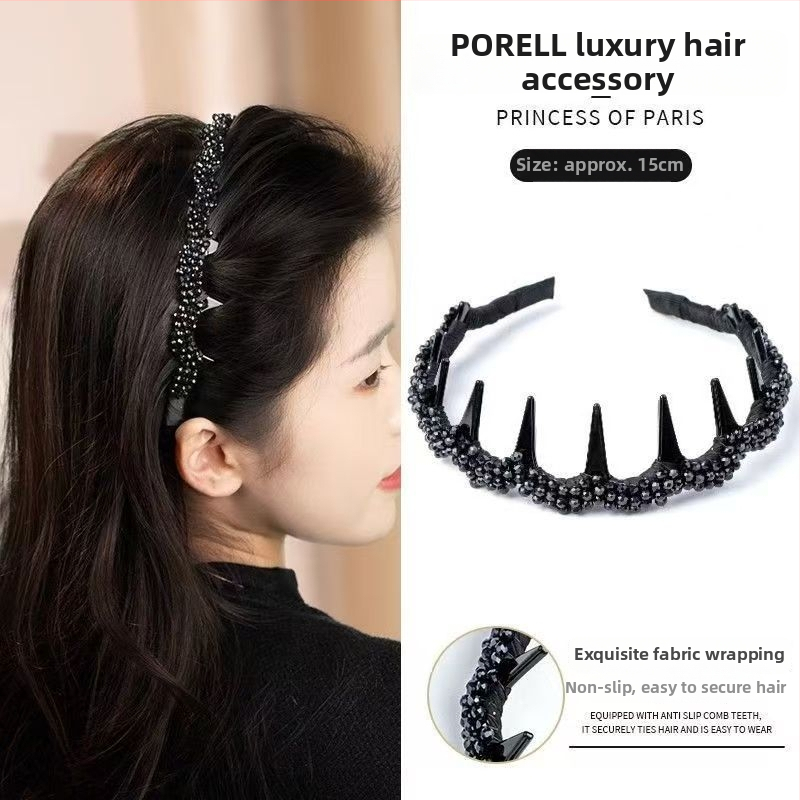 Diadem za kosu s kristalima, pletena kopča za kosu, ručno izrađena, elegantan stil za žene