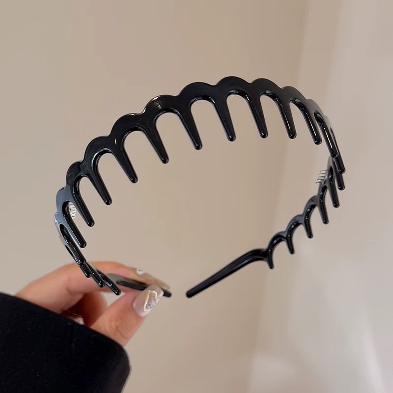 Band za kosu s velikim valovitim zubima češlja, ručna izrada, miješani materijali, elegantan dodatak za žene