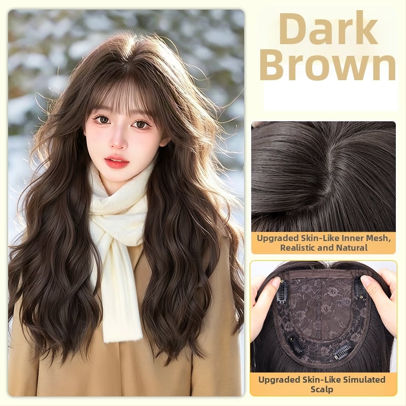 Perika za žene s velikim valovima, volumen, zračni fringe, vlakna otporna na toplinu, mehanizam