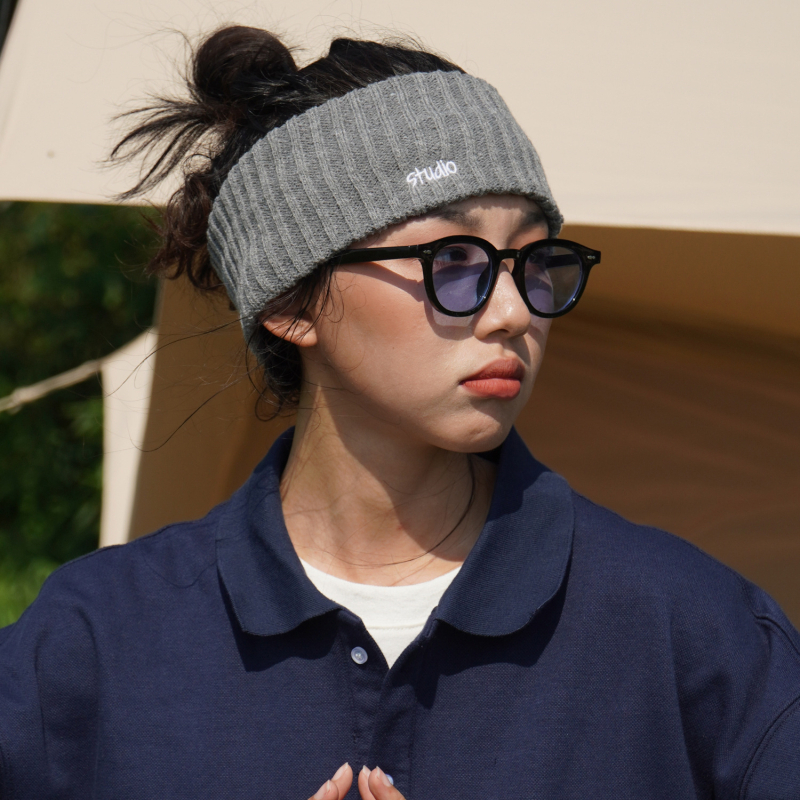 Pletena traka za kosu, unisex, japansko-korejski stil, karirani uzorak, tekstni dizajn