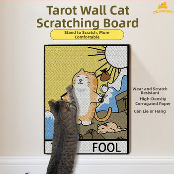 Πίνακας γρατσουνίσματος για γάτες, ξύλινος, απλός σχεδιασμός, 1 τεμάχιο, μάρκα Dejia wangfu